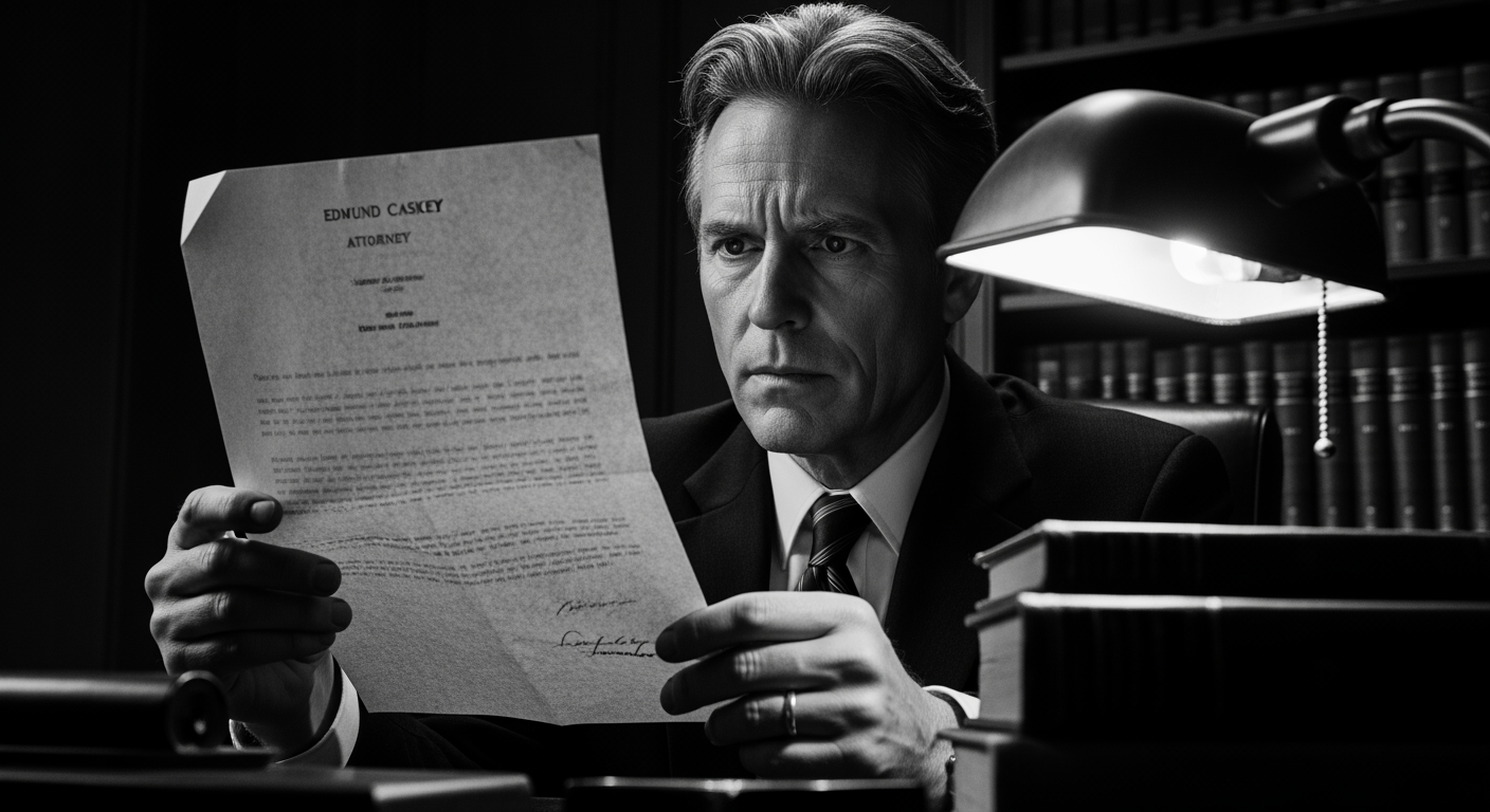 AI Design for black and white Because that word, built was understood by the attorney's family to mean something specific. The attorney, whose name was Edmund Caskey had represented one of the families involved in the investigation that followed Trent's arrest. And then the letter had been written to him by a client who needed him to understand the nature of what they were dealing with.
