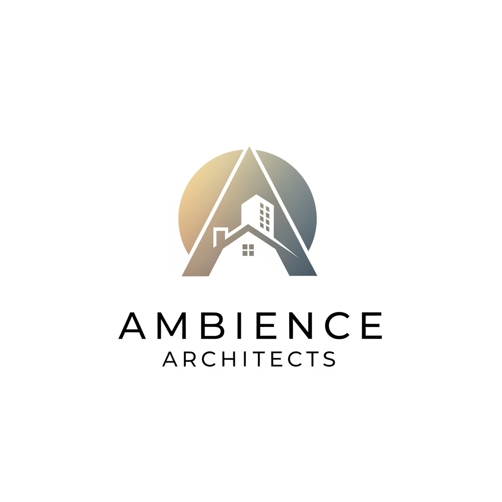 AI Design for i want a proffessional logo for my company.create some logos with name 'ambience architects'.
