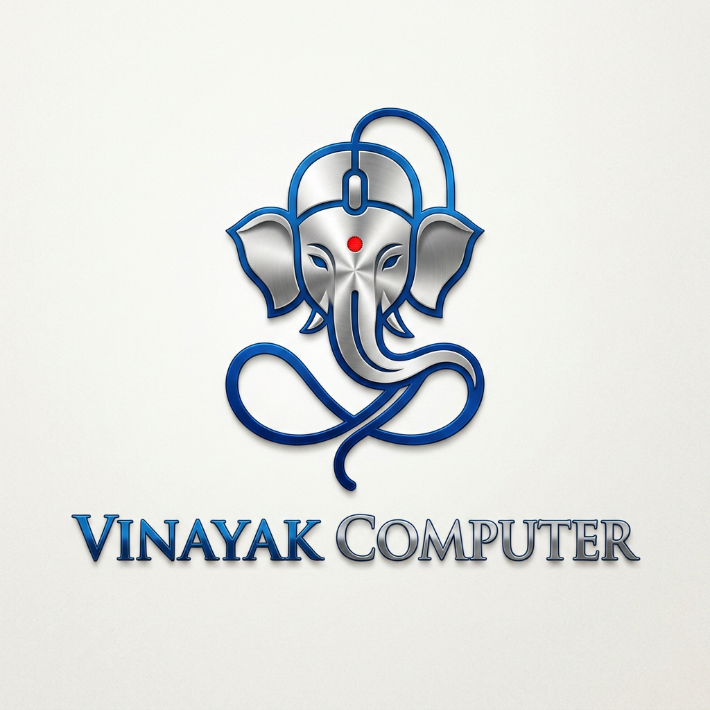 AI Design for Please change the colour and it should look modern and good Looking, Also use Vinayak Computer in such a way so that it looks fantastics
