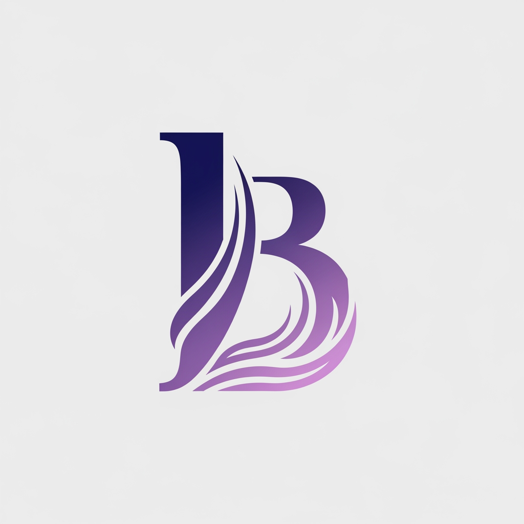 AI Design for Create a B with hair but not so obvious for branding