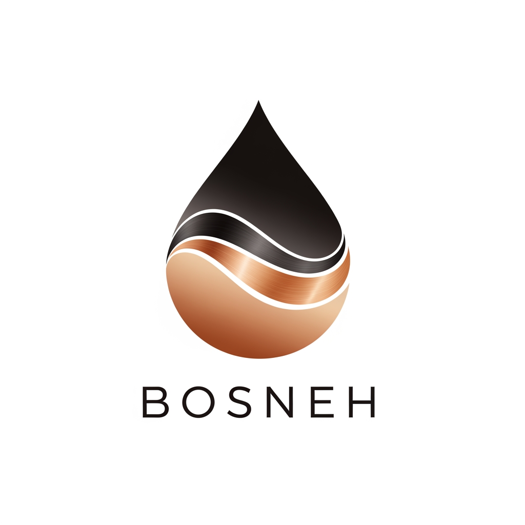 AI Design for i want to create a logo for a cosmetics hair color cream and oxidant brand names Bosneh