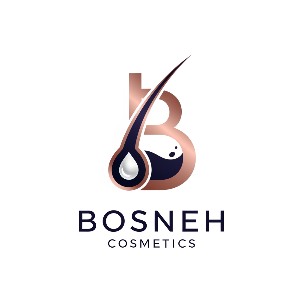 AI Design for i want to create a logo for a cosmetics hair color cream and oxidant brand names Bosneh