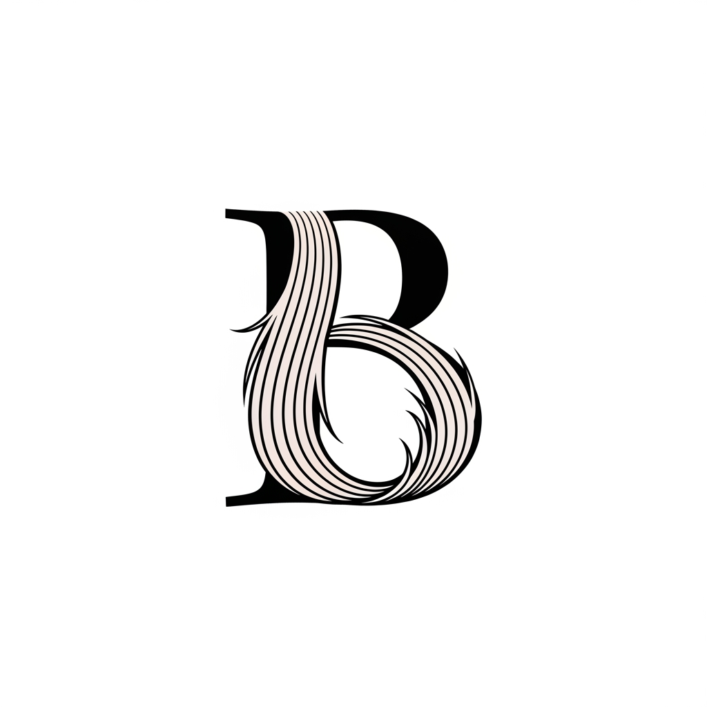 AI Design for Create a B with hair but not so obvious for branding
a simple one