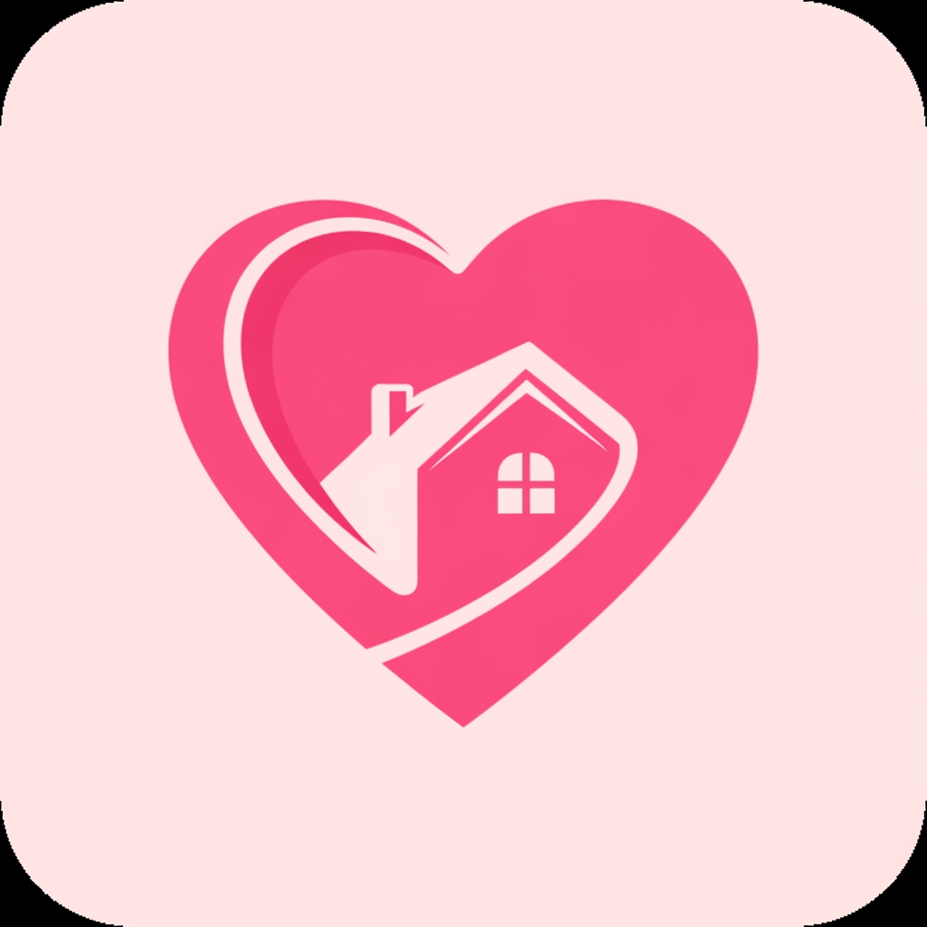 AI Design for make the size 512*512
my applogo
color pink
its is a couple app
use heart and home for logo dont add any text in logo