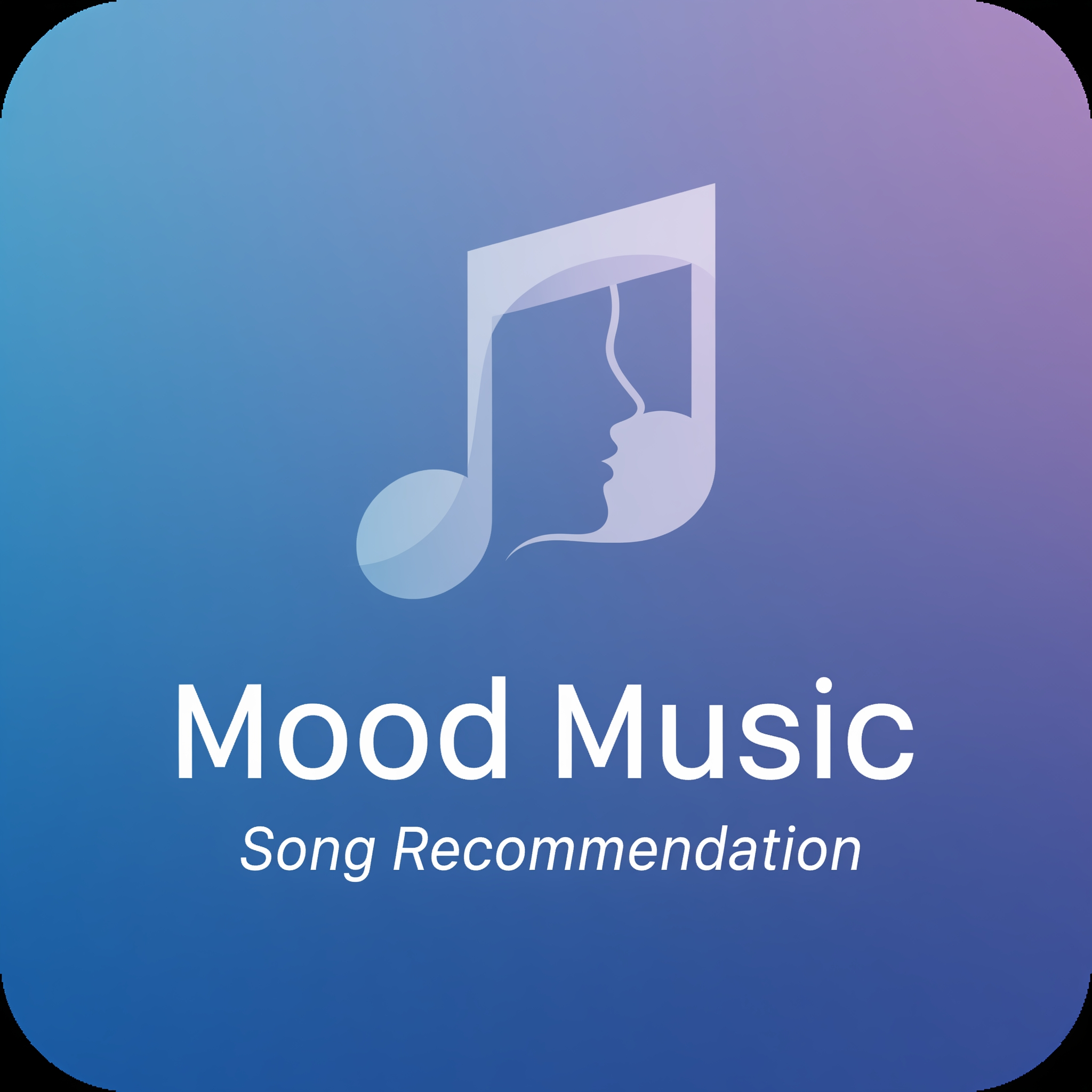 AI Design for in need an logo for an app name of Mood Music<sub>Song Recommentation