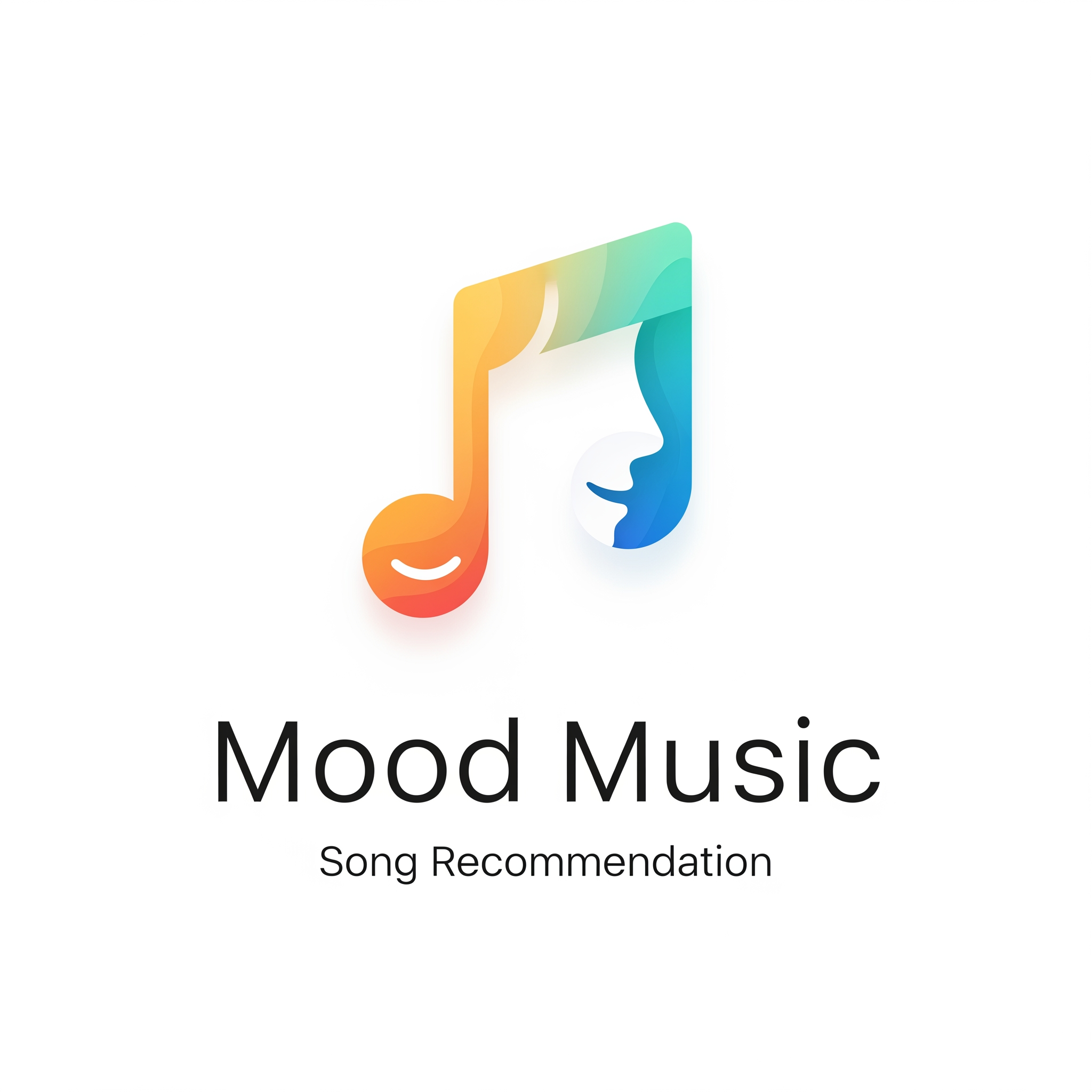 AI Design for in need an logo for an app name of Mood Music<sub>Song Recommentation