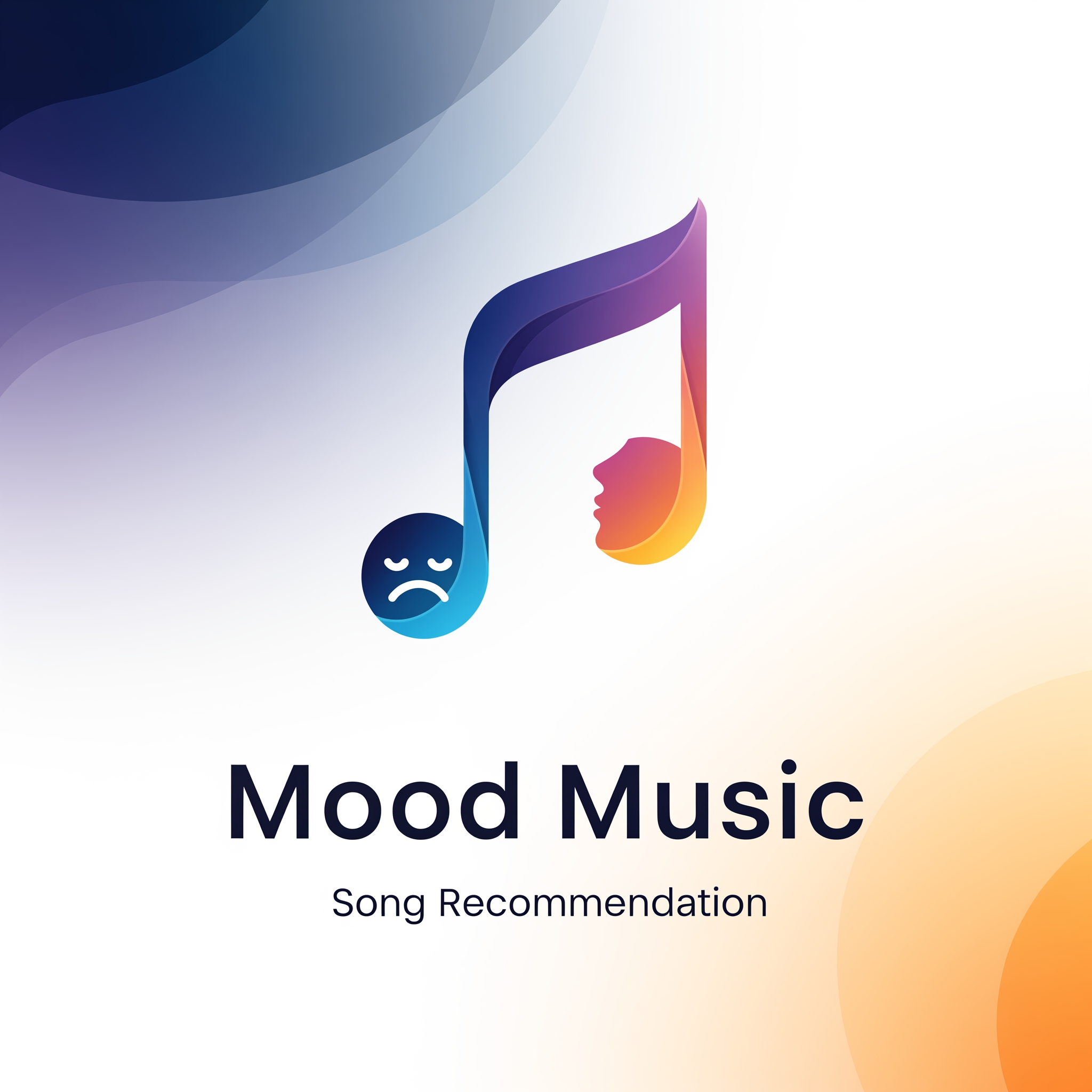 AI Design for in need an logo for an app name of Mood Music<sub>Song Recommentation
