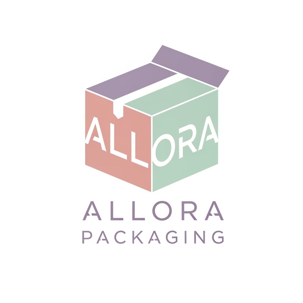 AI Design for create a logo for custom packaging boxes website brand name is allora packaging logo should be professional and box made of letters Allora in pastel colors minimal logo make it creative