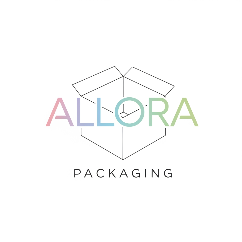 AI Design for create a logo for custom packaging boxes website brand name is allora packaging logo should be professional and box made of letters Allora in pastel colors minimal logo make it creative