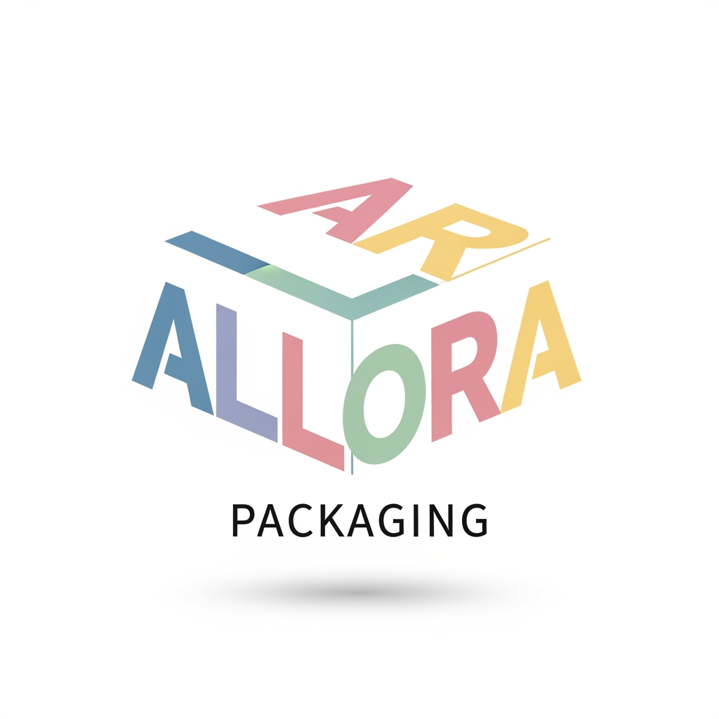 AI Design for create a logo for custom packaging boxes website brand name is allora packaging logo should be professional and box made of letters Allora in pastel colors minimal logo make it creative