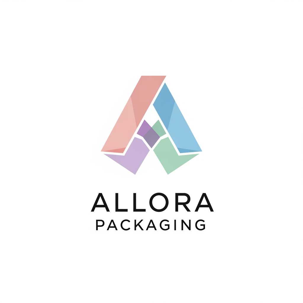 AI Design for create a logo for custom packaging boxes website brand name is allora packaging logo should be professional and in pastel colors minimal logo make it creative