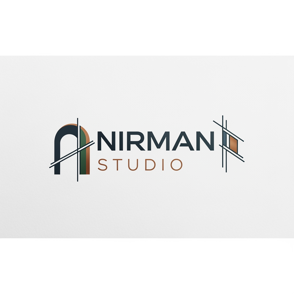 AI Design for my interior & architectural firm name is NIRMAN STUDIO. Make a logo for my company