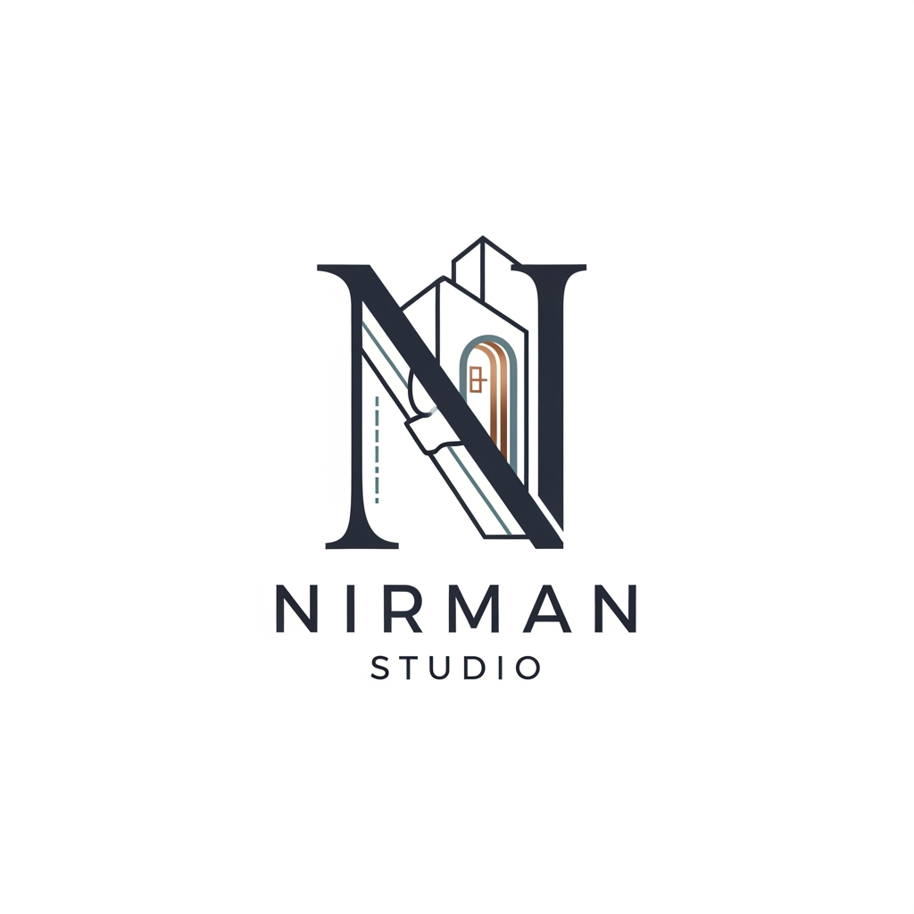 AI Design for my interior & architectural firm name is NIRMAN STUDIO. Make a logo for my company