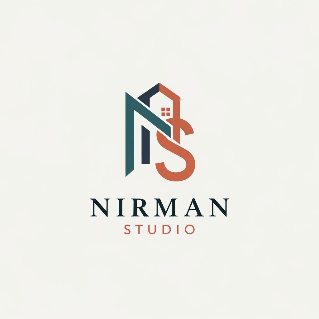 AI Design for my interior & architectural firm name is NIRMAN STUDIO. Make a logo for my company. But I do not want N and S as my eye cathching part and I want something different