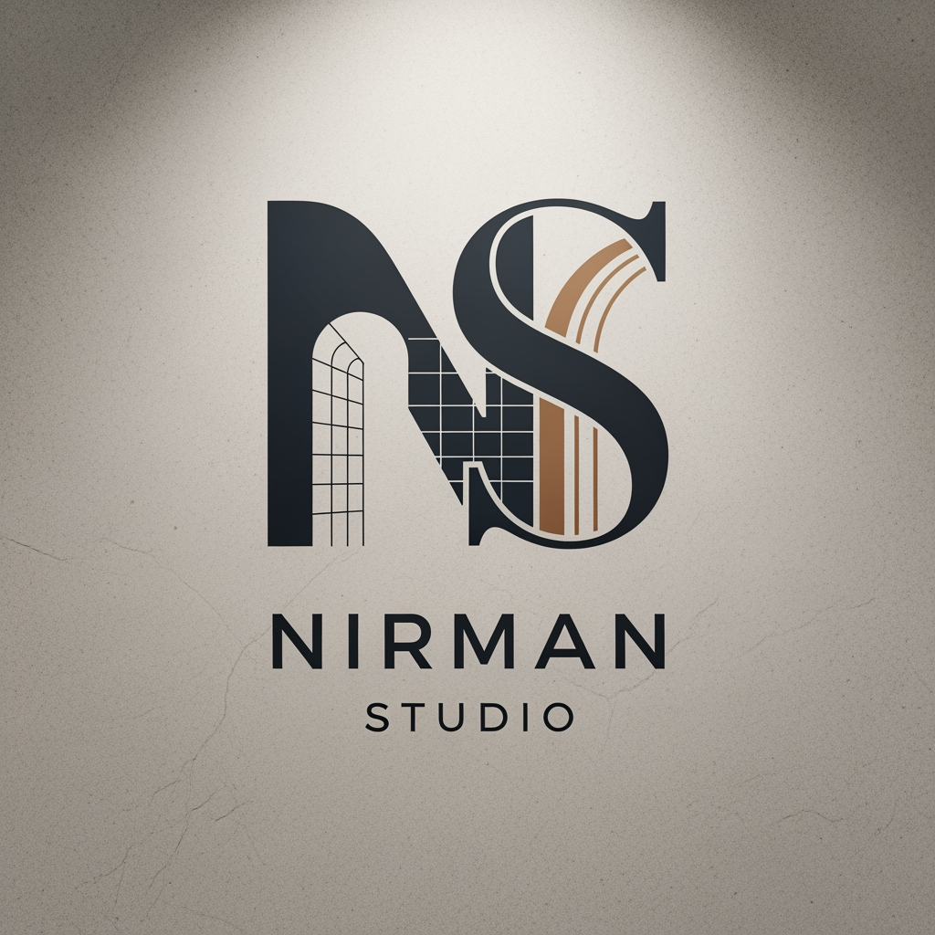 AI Design for my interior & architectural firm name is NIRMAN STUDIO. Make a logo for my company