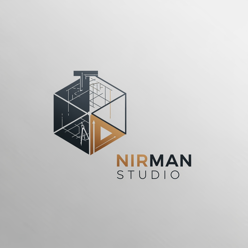 AI Design for my interior & architectural firm name is NIRMAN STUDIO. Make a logo for my company. But I do not want N and S as my eye cathching part and I want something different