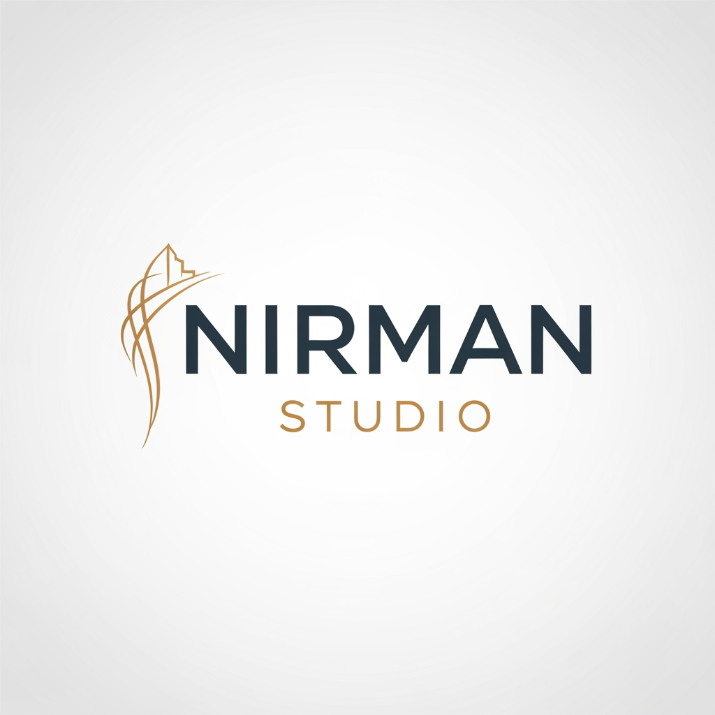 AI Design for my interior & architectural firm name is NIRMAN STUDIO. Make a logo for my company. But I do not want N and S as my eye cathching part and I want something different