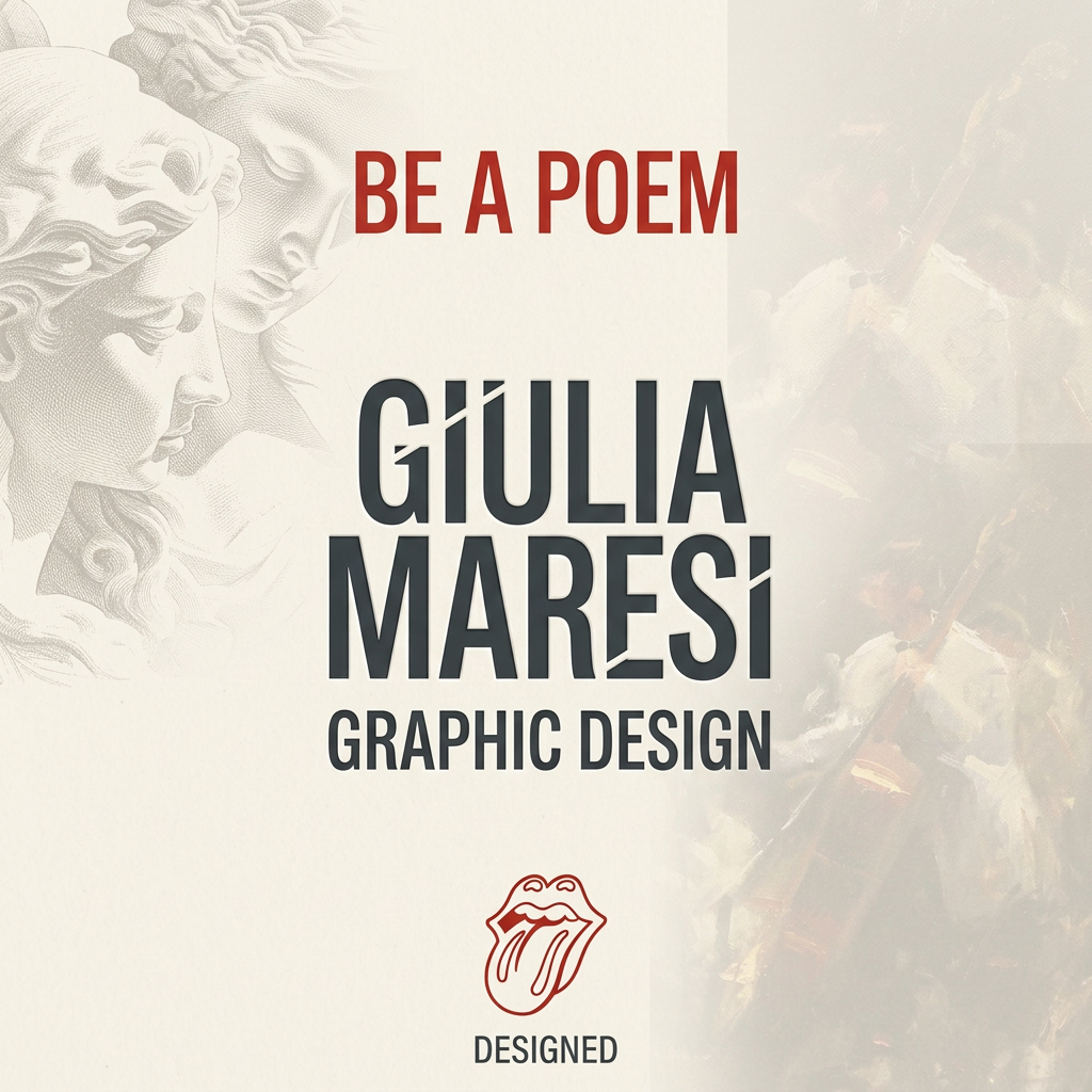 AI Design for devo creare un logo di me stessa, come graphic designer, la mia moodboard è questa. pensavo ad un lettering bastoni, moderno che componga in qualche modo il mio nome