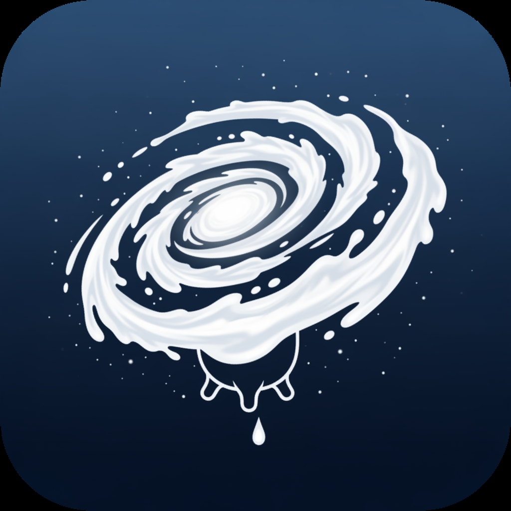 AI Design for i want an app logo for the app name "MilkyWay" and it is a milk collecting app do some research and gve me the best applicable logo for this app. you can try by your visualization. remember you should not mention app name in logo