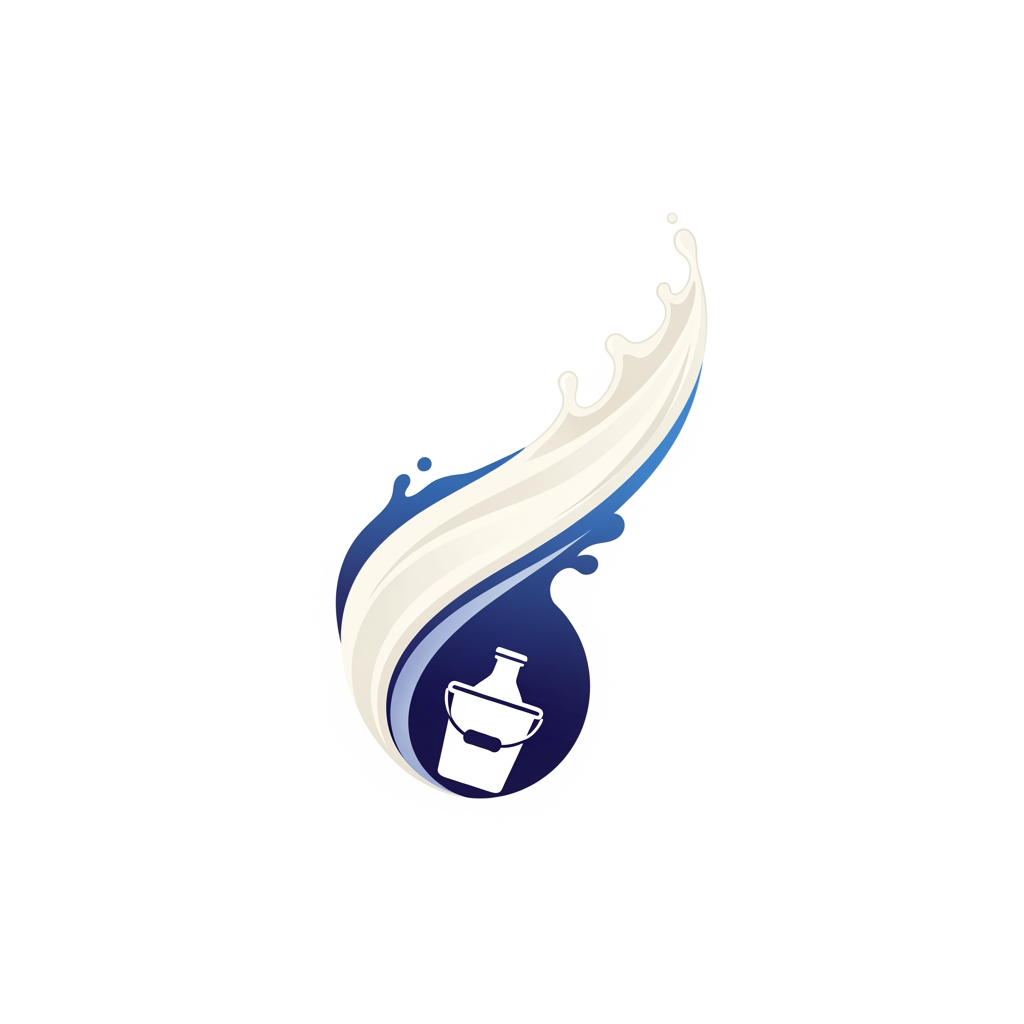 AI Design for i want an app logo for the app name "MilkyWay" and it is a milk collecting app do some research and gve me the best applicable logo for this app. you can try by your visualization. remember you should not mention app name in logo and just by viewing logo people can realize immediatly that this app is for milk collection app