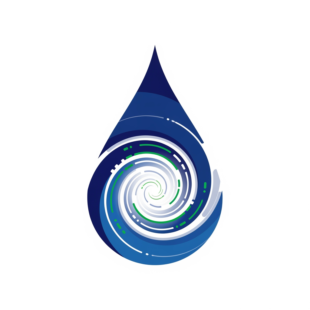AI Design for Design a modern minimalist logo for a milk collection management app named "MilkyWay". Create a single iconic symbol using a smooth milk droplet as the outer shape. Inside the droplet, form a subtle spiral galaxy made from flowing milk lines, representing the Milky Way. The galaxy center should resemble a milk collection point or data hub. Use clean geometric curves, perfect symmetry, flat vector style, strong app-icon readability, professional dairy-tech branding, minimal details, premium appearance, scalable from mobile app icon to large signage. Color palette: rich milk white, deep blue, and fresh dairy green accents. No text, no mockups, no background elements, only the logo symbol. Award-winning startup branding, modern SaaS identity, highly memorable and instantly recognizable.