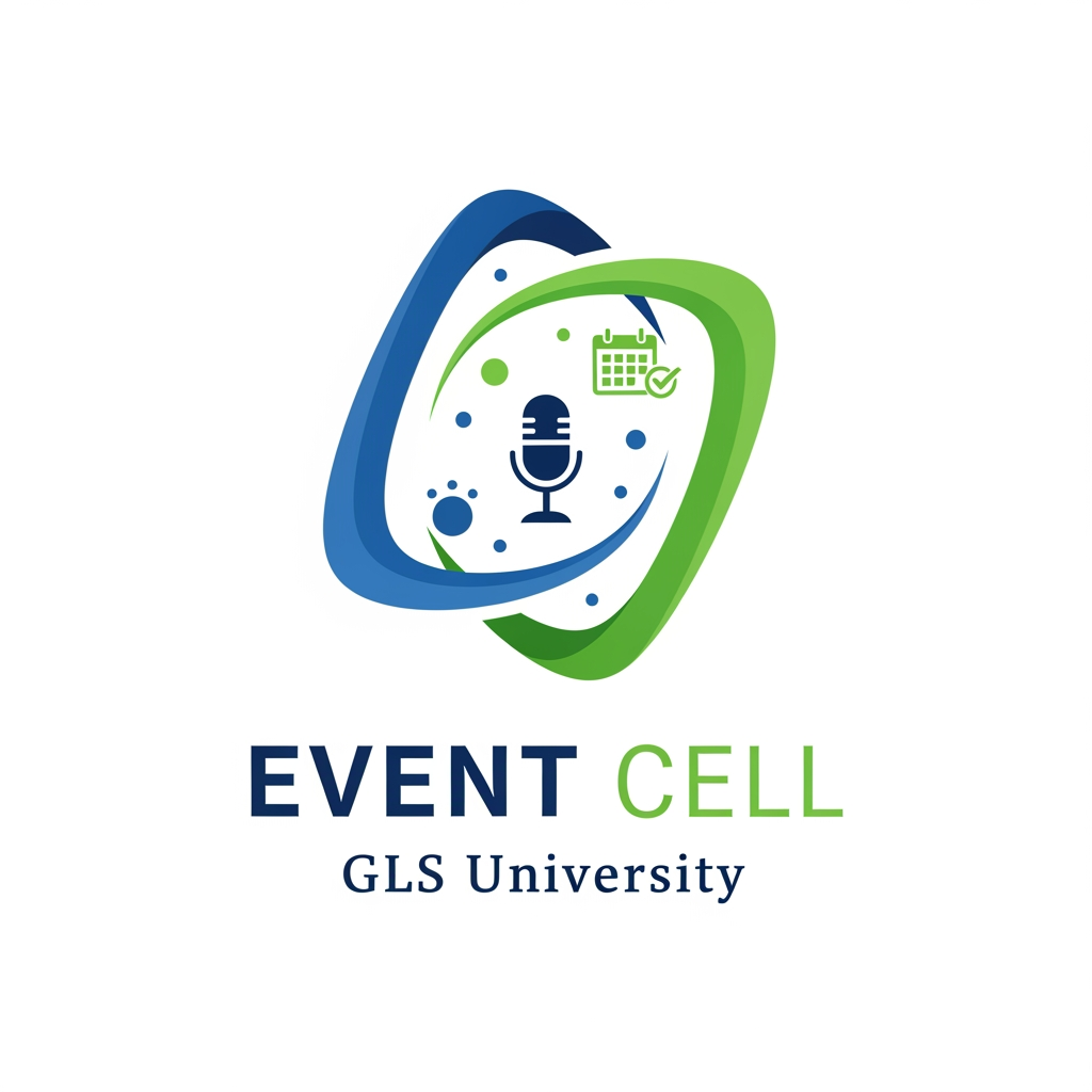 AI Design for give me the logo for the EVENT CELL, this is the part of the gls university which is a group here organize and handle manage the event