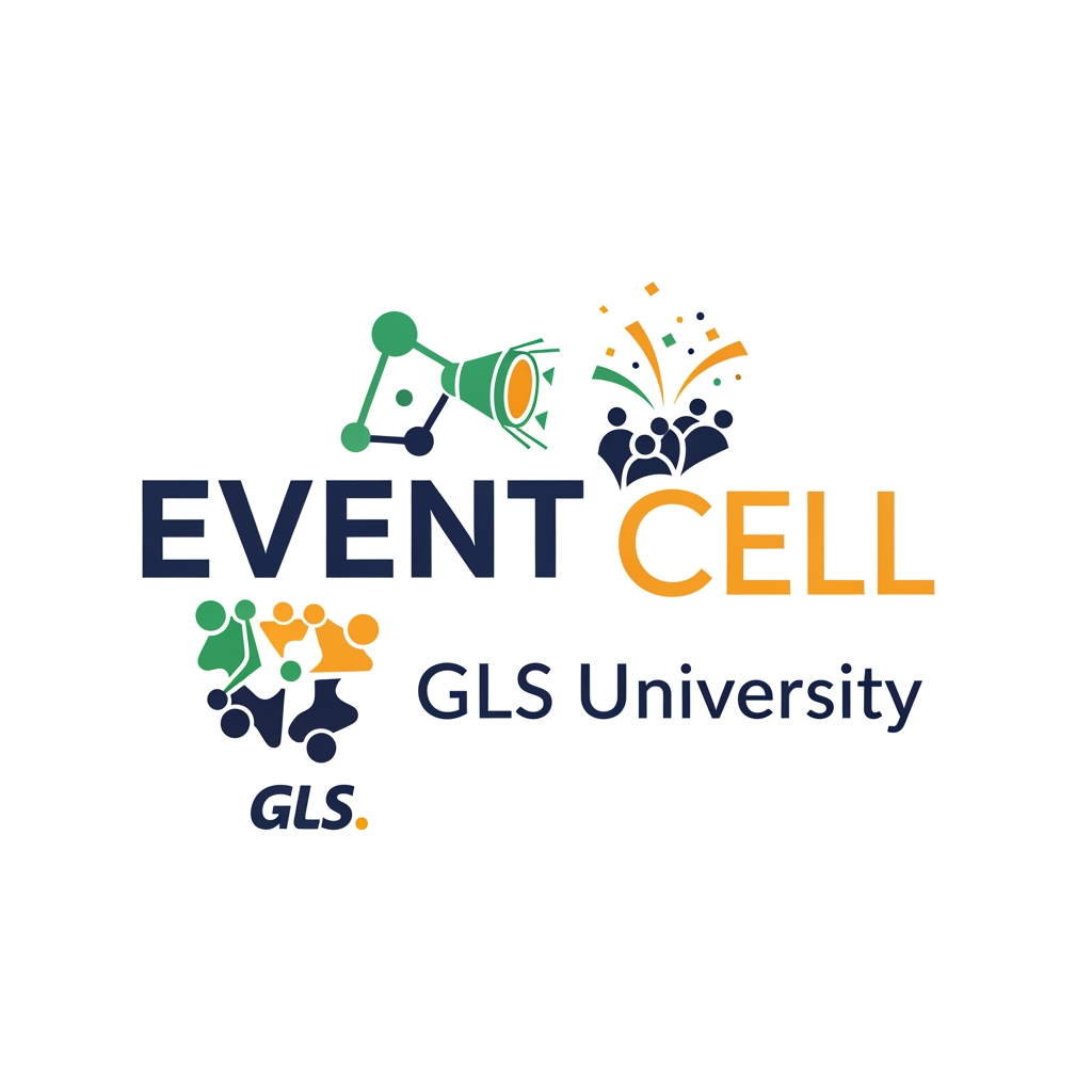 AI Design for give me the logo for the EVENT CELL, this is the part of the gls university which is a group here organize and handle manage the event