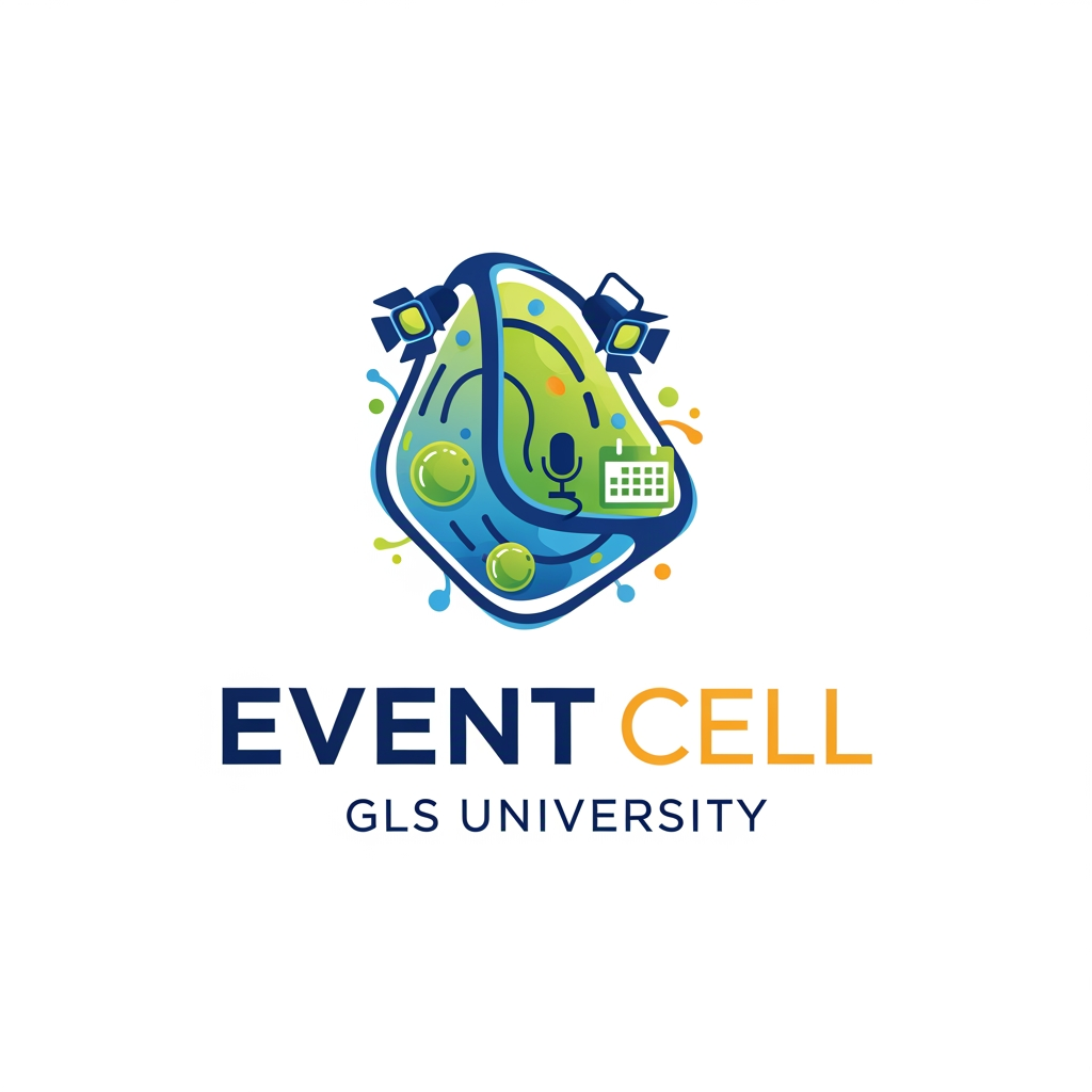 AI Design for give me the logo for the EVENT CELL, this is the part of the gls university which is a group here organize and handle manage the event