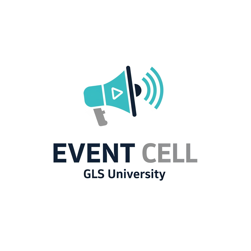 AI Design for give me the logo for the EVENT CELL, this is the part of the gls university which is a group here organize and handle manage the event