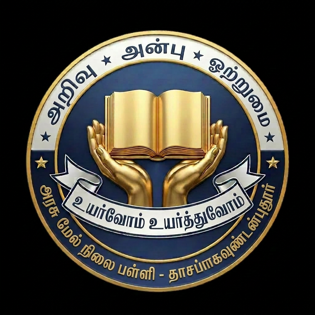 AI Design for அரசு மேல் நிலை பள்ளி - தாசப்பாகவுண்டன்புதூர் in below half circle