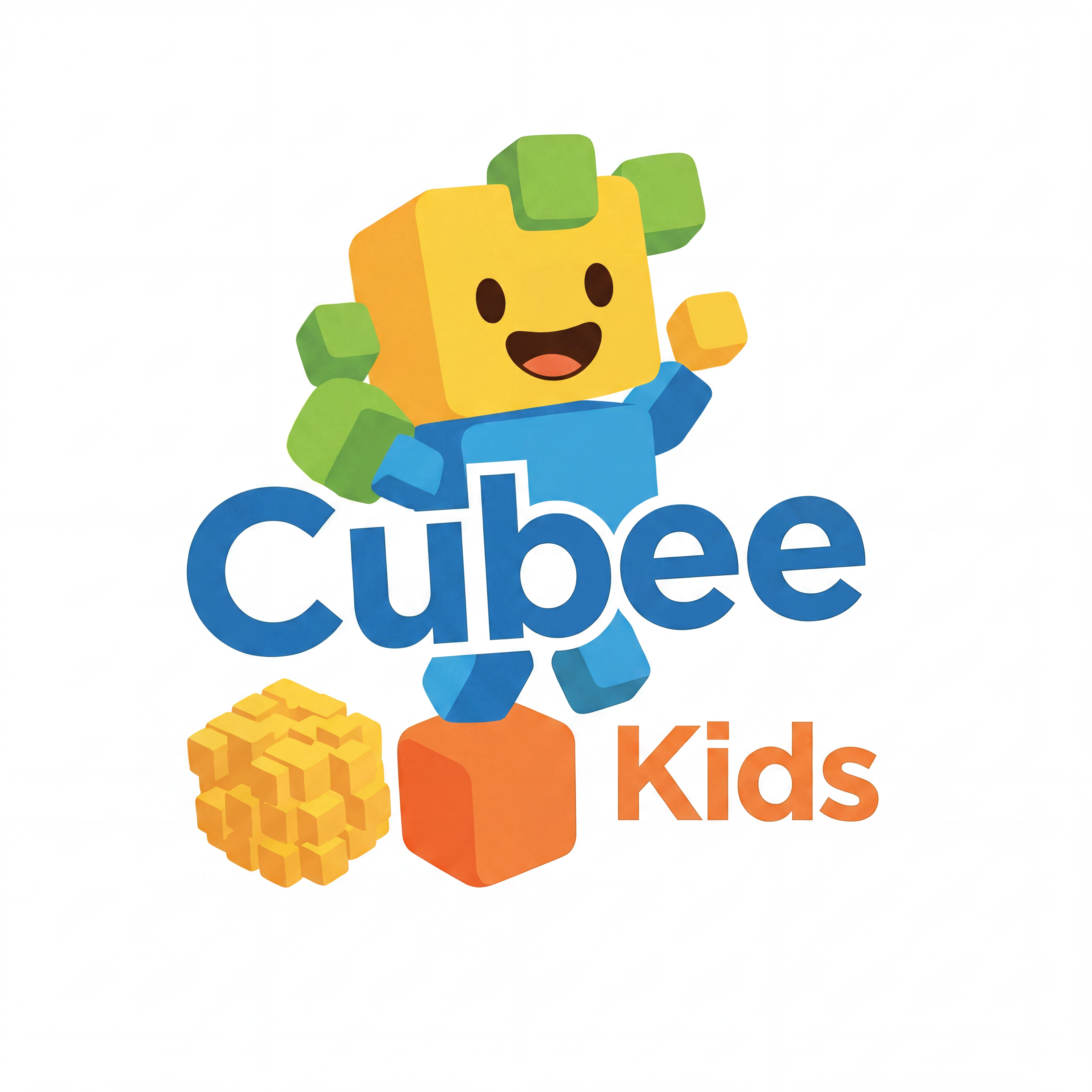 AI Design for create logo for cubee kids. make this logo that stylish and simple