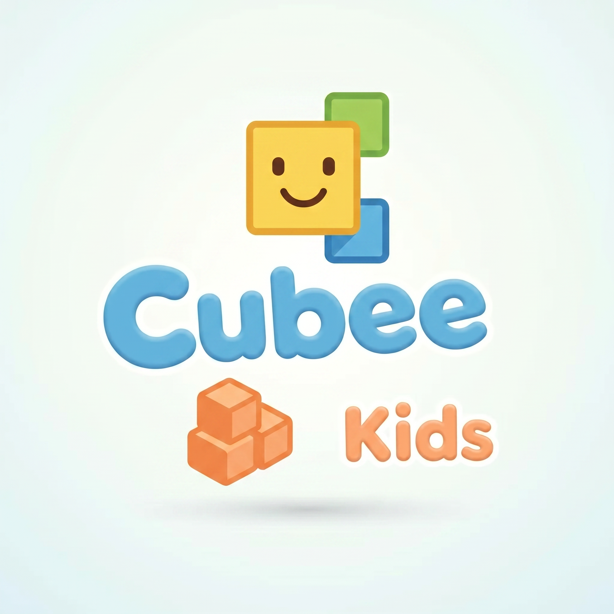AI Design for create logo for cubee kids. make this logo that stylish and simple