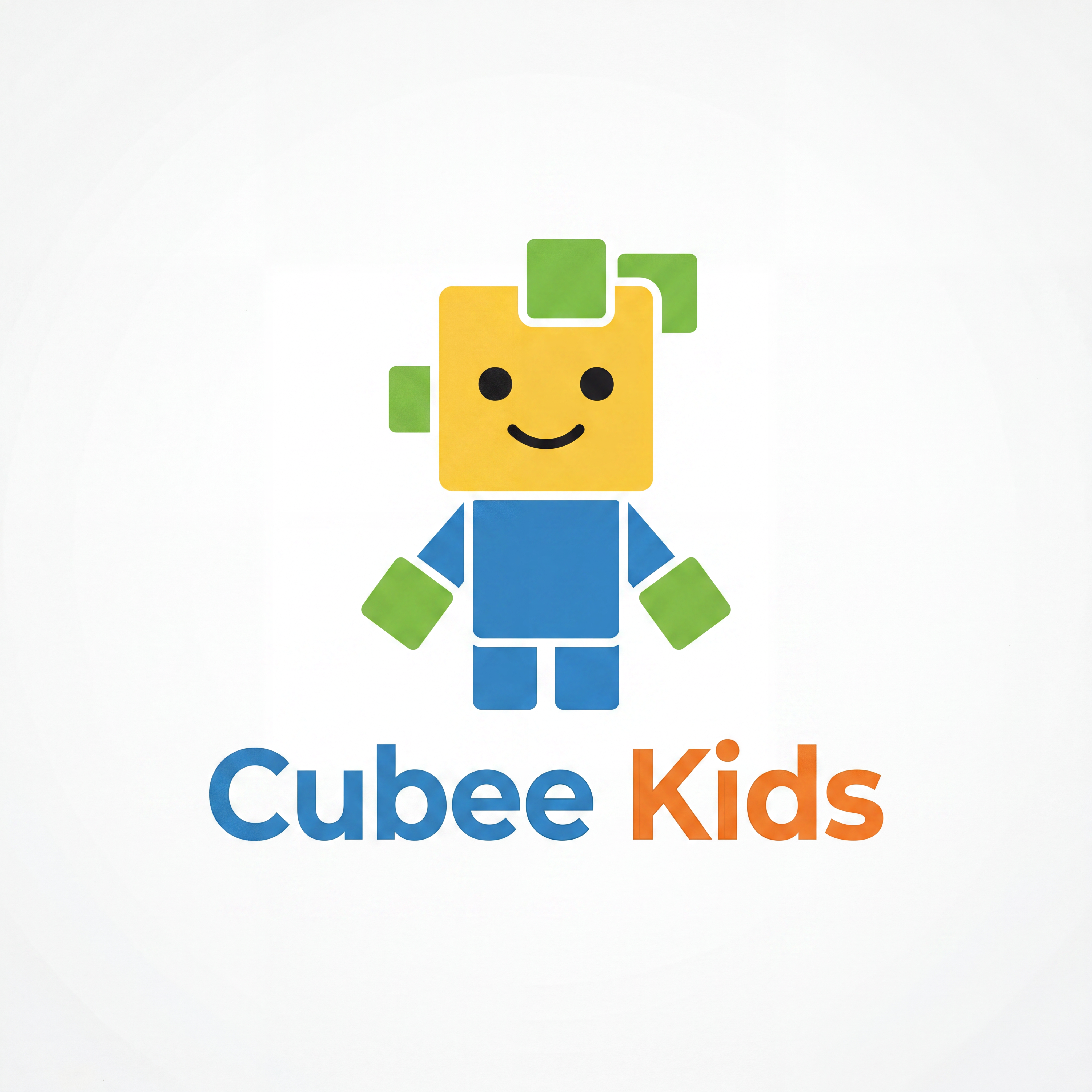 AI Design for create logo for cubee kids. make this logo that stylish and simple
