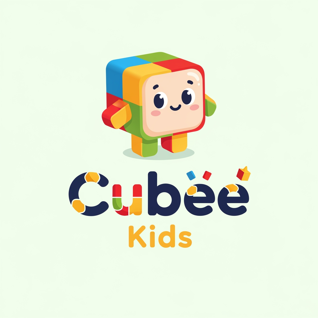 AI Design for create logo for cubee kids