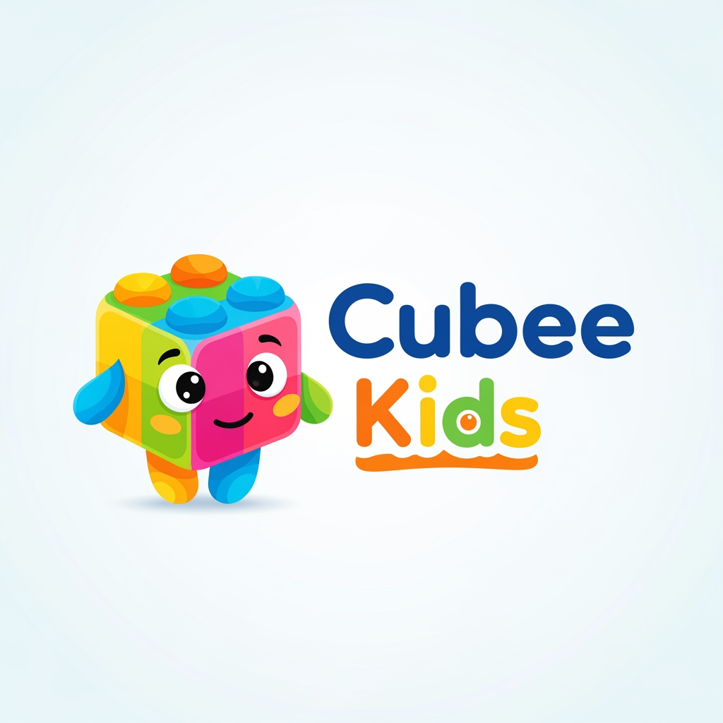 AI Design for create logo for cubee kids