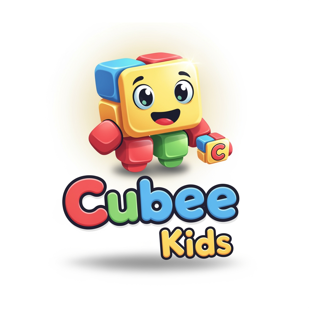 AI Design for create logo for cubee kids.