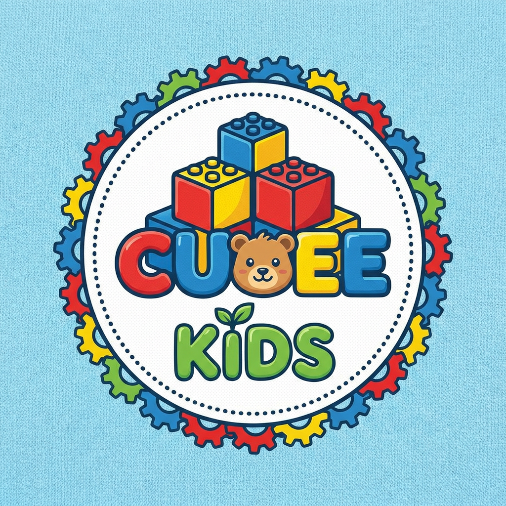AI Design for create logo for cubee kids.