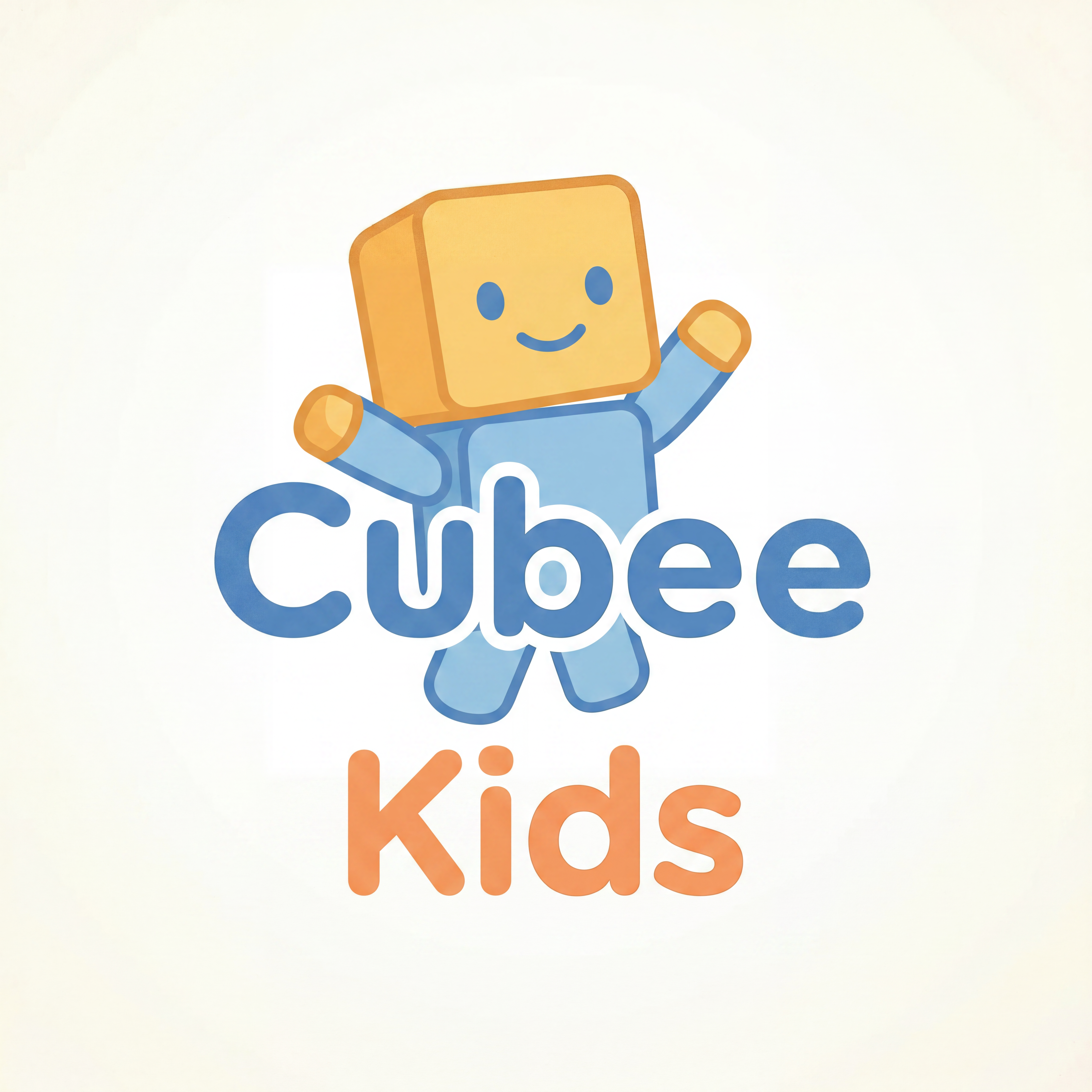 AI Design for create logo for cubee kids. make this logo that stylish and simple