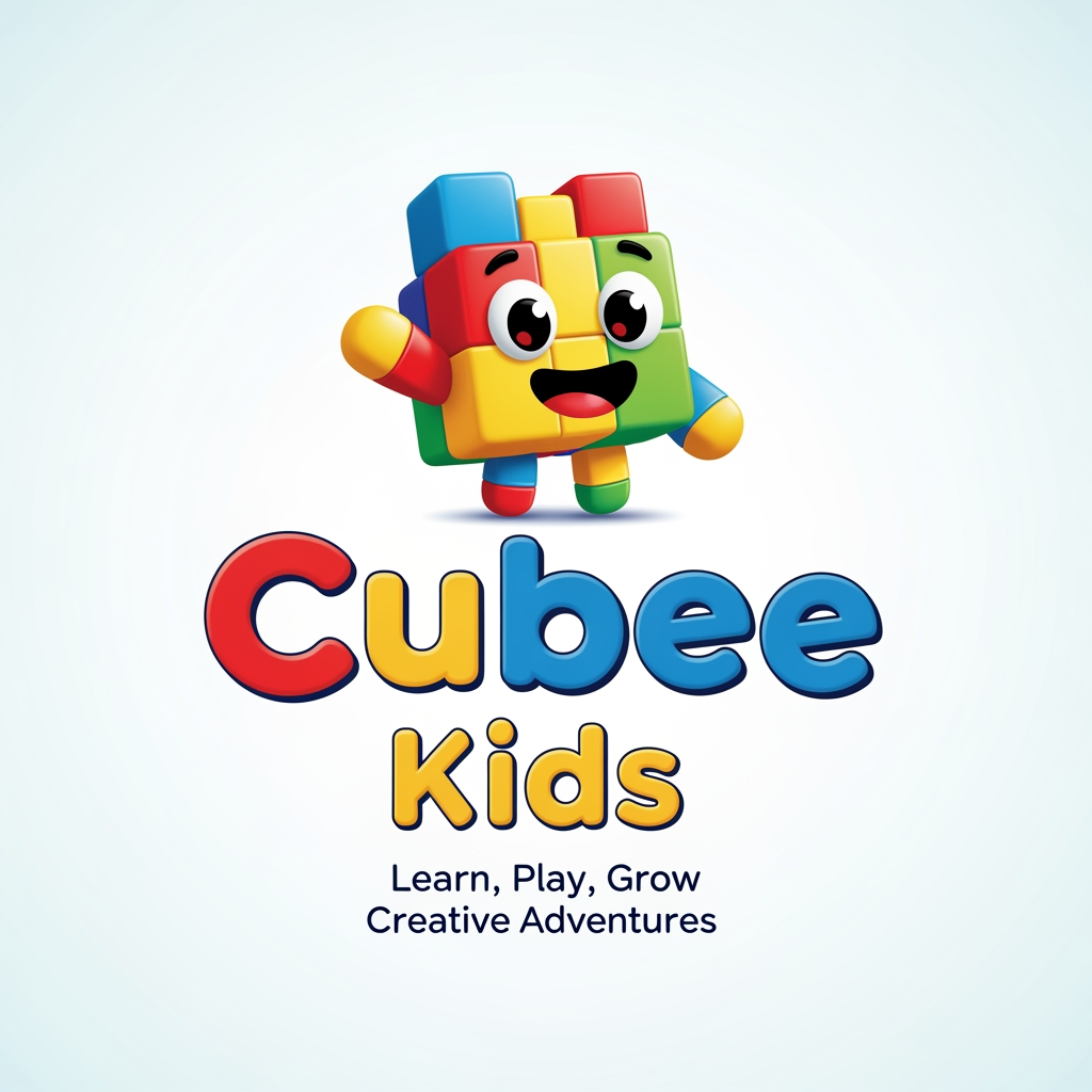 AI Design for create logo for cubee kids.