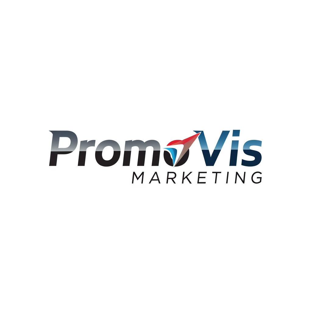 AI Design for my marketing agency name is PromoVis Marketing and i don;t want any perticular element for the agency i want logo using the name of agency, please create