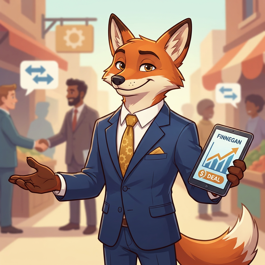 AI Design for design a brand character which is a master of sales