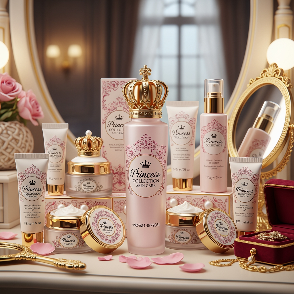 AI Design for princess collection skin care +92-324-4879051