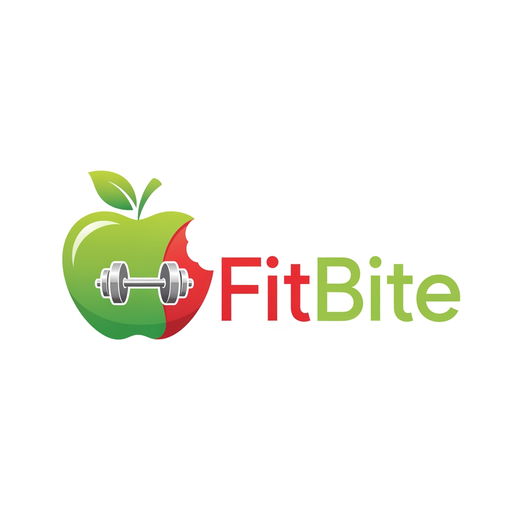 AI Design for Hi i want to create a logo for my business name as fitbite , relevant to nutrional snacks