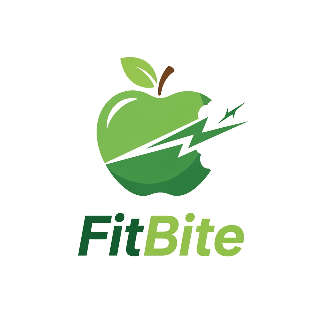 AI Design for Hi i want to create a logo for my business name as fitbite , relevant to nutrional snacks