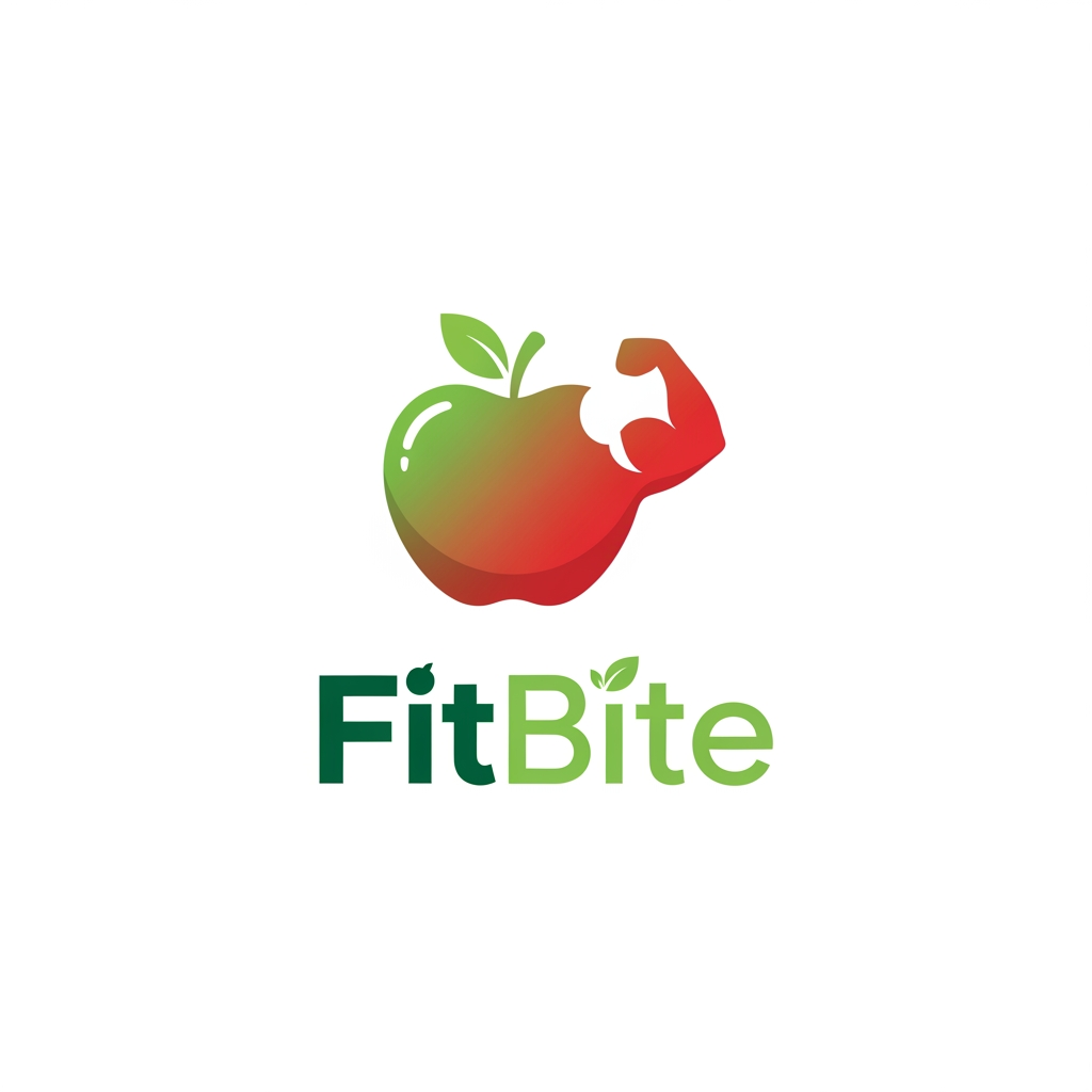 AI Design for Hi i want to create a logo for my business name as fitbite , relevant to nutrional snacks