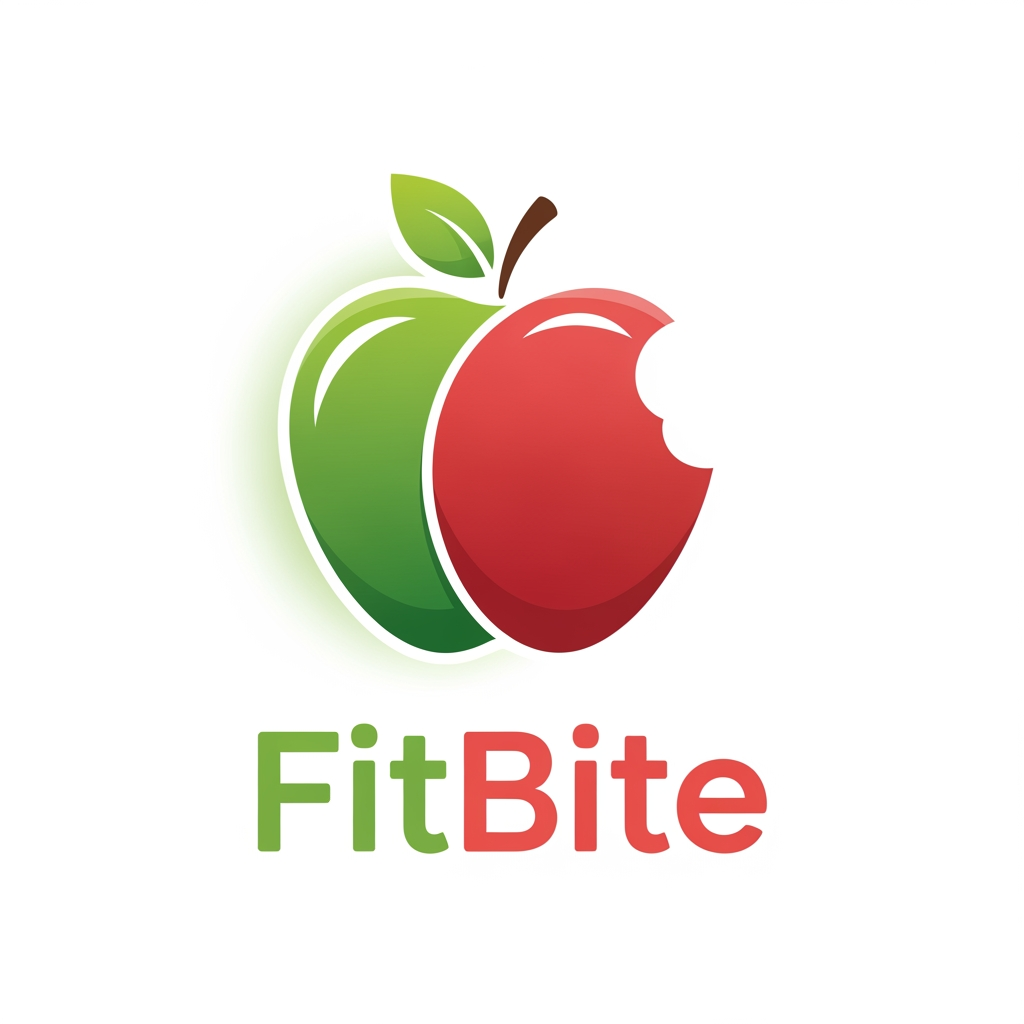 AI Design for Hi i want to create a logo for my business name as fitbite , relevant to nutrional snacks