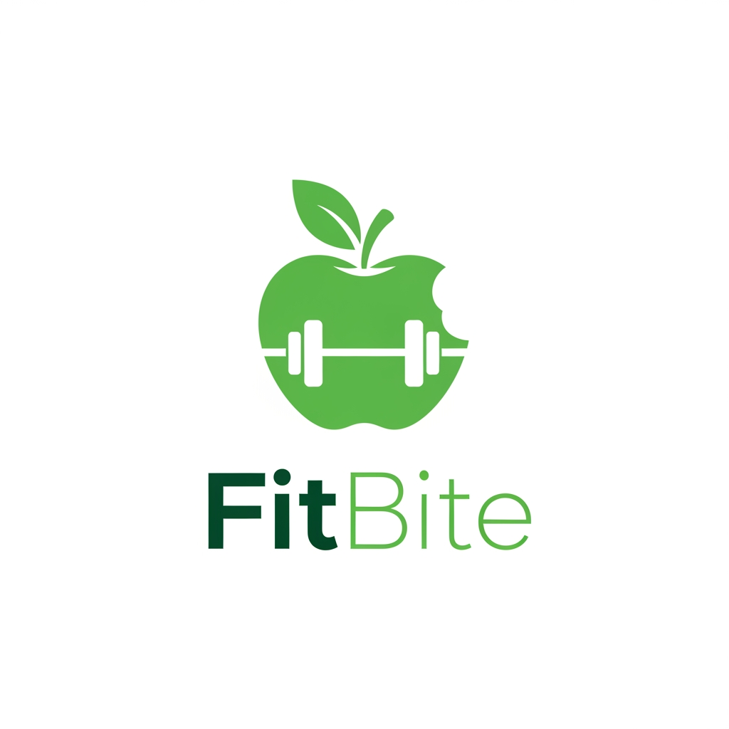 AI Design for Hi i want to create a logo for my business name as fitbite , relevant to nutrional snacks , it is generic