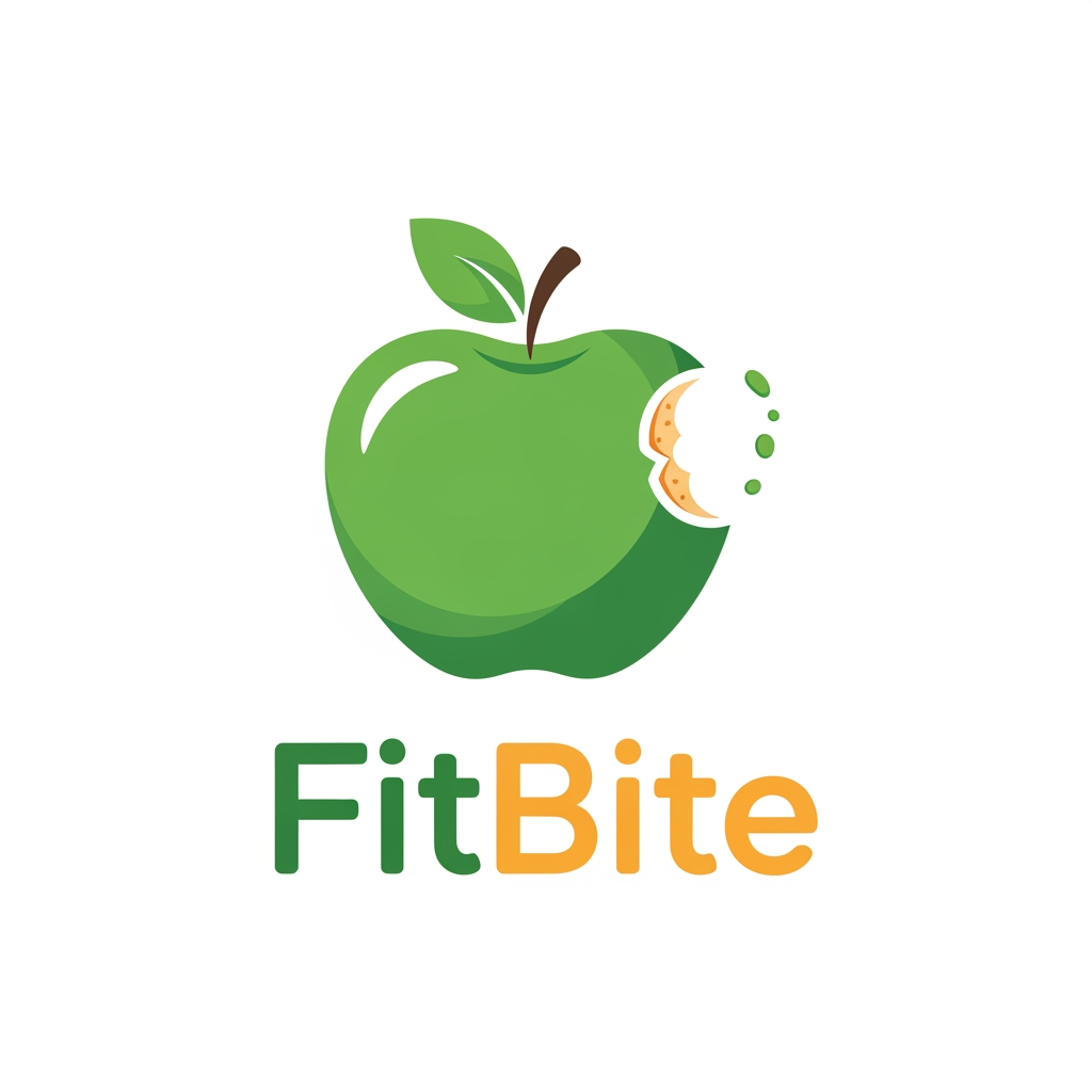 AI Design for Hi i want to create a logo for my business name as fitbite , relevant to nutrional snacks