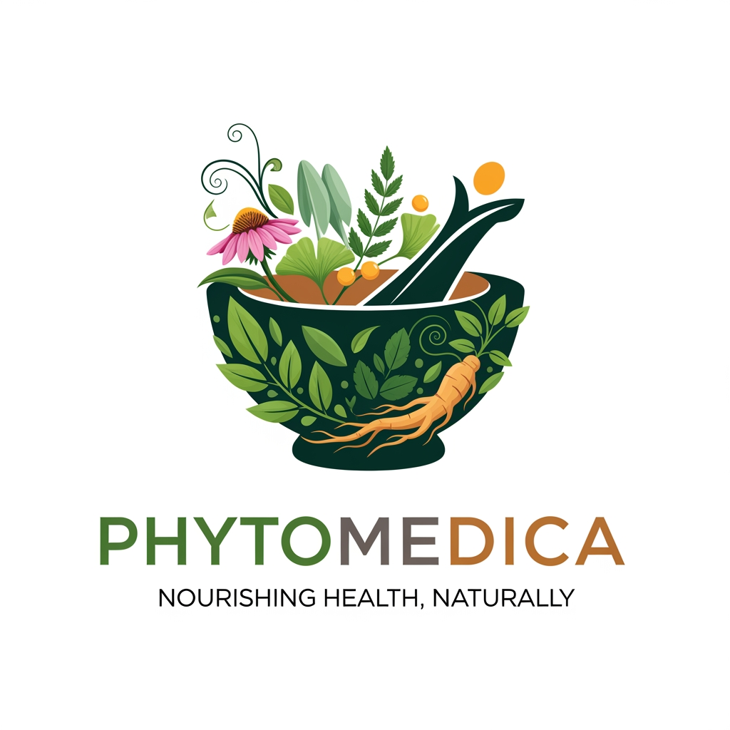 AI Design for I want to create a logo for my brand Phytomedica which is a supplement brand of nutrition herbs and functional foods