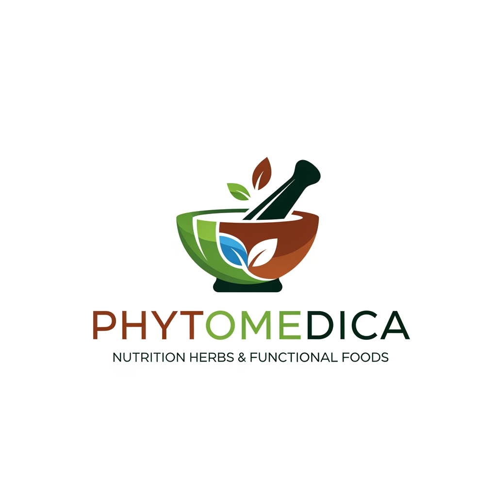 AI Design for I want to create a logo for my brand Phytomedica which is a supplement brand of nutrition herbs and functional foods